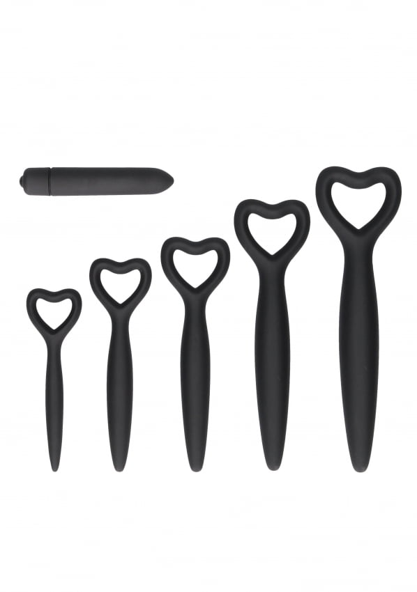 Hoogwaardige Siliconen vaginale dilatorset - zwart