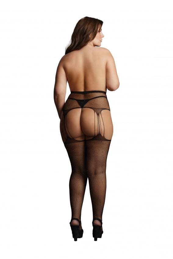 Jarretel panty met strass