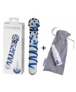 Joyride - Glazen Dildo met ribbels en nopjes - GlassiX Set 07