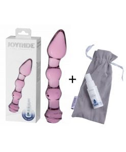 Joyride - Glazen Roze Dildo voor vaginaal en anaal gebruik - GlassiX Set 12