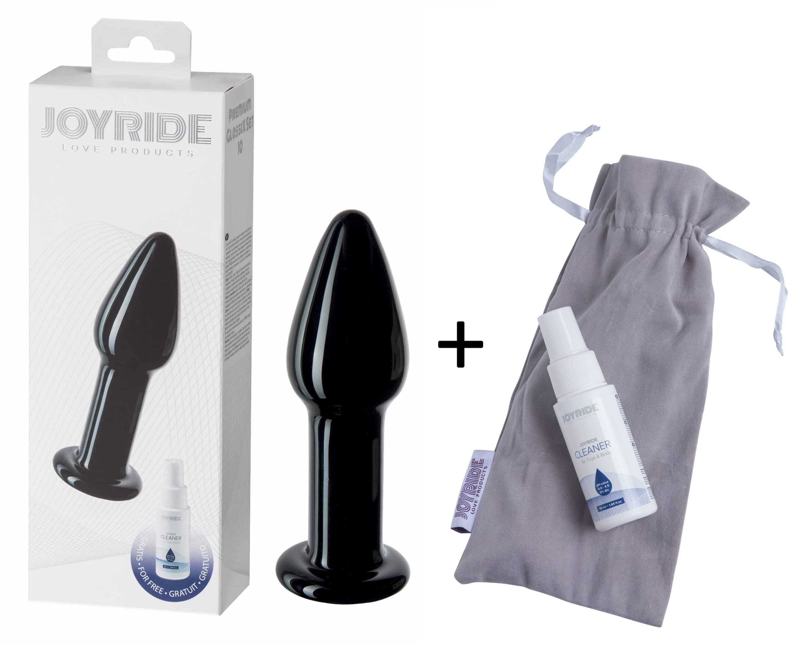 Joyride - Glazen buttplug - Zwart