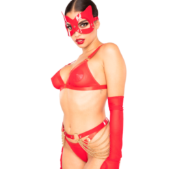Kinky Diva – Luxe Katten Masker - Rood