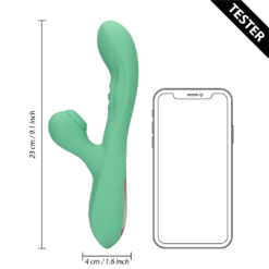 Pulse Wave en Tongue Flickering Rabbit Vibrator - Blue Grass - Tester