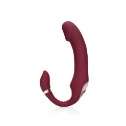 Buigbare Vibrerende Strapless Strap-on - Merlot Druif