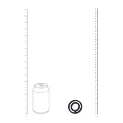 Classic Grooved Silicone Penis- en Ballenring - Zwart