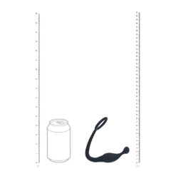 Siliconen Cockring met Prostaatstimulator - S - Zwart