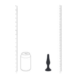 Slim Silicone Anale Plug - S - Zwart