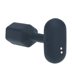 Hexagonale Vibrerende Silicone Anale Plug - S - Zwart