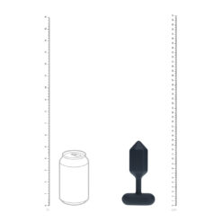 Hexagonale Vibrerende Siliconen Anale Plug - L - Zwart