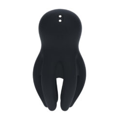 Digitale Vibrerende Silicone Penis Hoofd Stimulator met Tentakels - Zwart