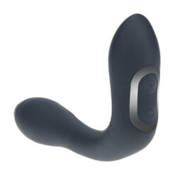 Vibrerende Verwarmende Buigbare Tapping Silicone Prostaat Stimulator - Zwart