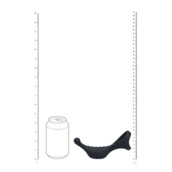 Vibrerende Siliconen Prostaat Stimulator met Tri O Cockring - Zwart