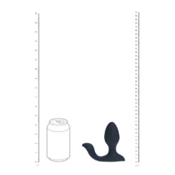 Vibrerende en Draaiende Siliconen Anale Plug met Bal Stimulator - Zwart