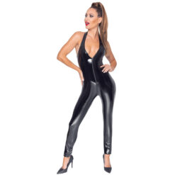 Lak Catsuit Met Halternek
