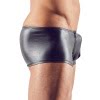 Latex look herenboxer met ritsen - Zwart