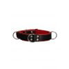 Lederen Bondage Collar - Zwart / Rood