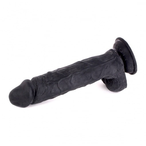 Leren Strap-On inclusief Zwarte Dildo - 24 cm