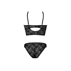 Ondersteunde Bralette en Panty Set - 2X - Zwart