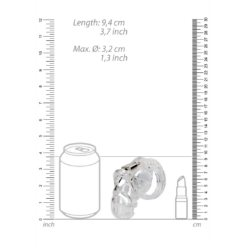 Model 25 - Chastity Cage - 3.5'' / 9 cm - Transparant