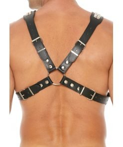 Mannen-harnas-met-Piramide-Studs