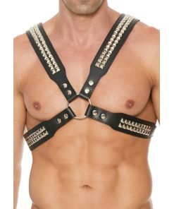 Mannen-harnas-met-Piramide-Studs