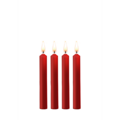 Plagerige Wax Kaarsen - 4 Stuks - Rood