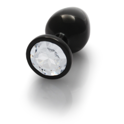 Ronde Gem Butt Plug - Medium - Gunmetal/Diamond