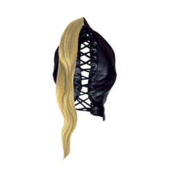 Mask met Blonde Ponytail - Zwart