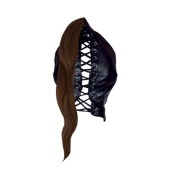 Masker met Bruine Paardenstaart - Zwart