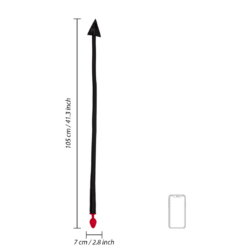 Siliconen Anale Plug Duivelsstaart - Zwart/Rood