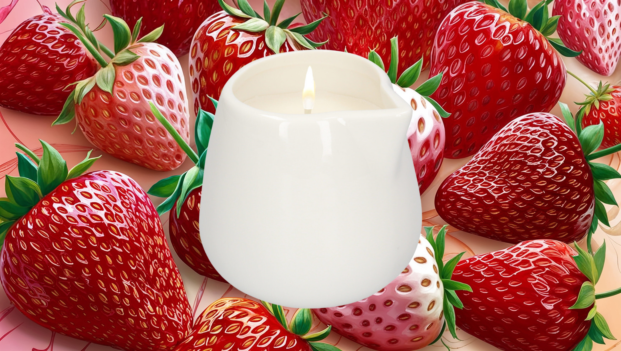 Erotic Candle massagekaars met aardbeiengeur