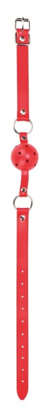 Ouch Ball Gag met Gaten - Rood