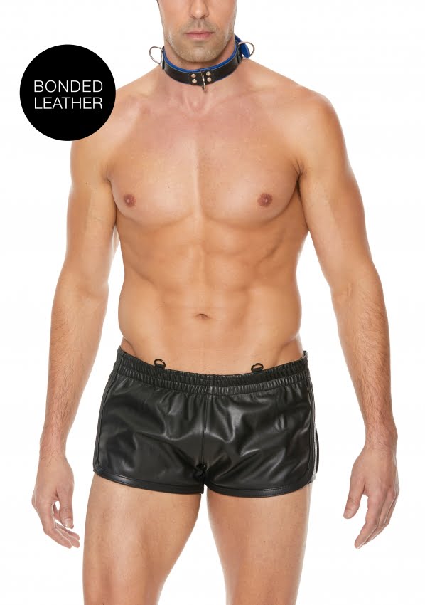 Ouch - De Luxe Collar - Zwart met Blauw