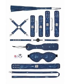 Ouch! - Denim Bondage Kit - Stoere Denim Stijl - Blauw