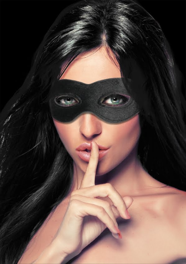 Ouch - Fluweel Oogmasker - Zwart