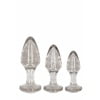 Ouch Gladde Acryl Buttplug set - Zilver