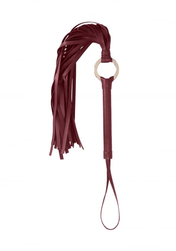 Ouch Halo - Kunst lederen Flogger - Burgundy