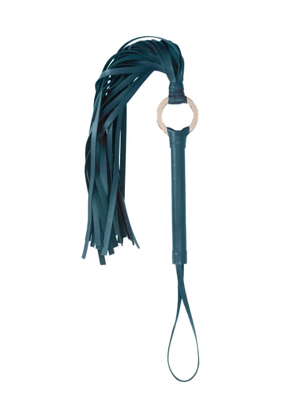 Ouch Halo - Kunst lederen Flogger - Groen