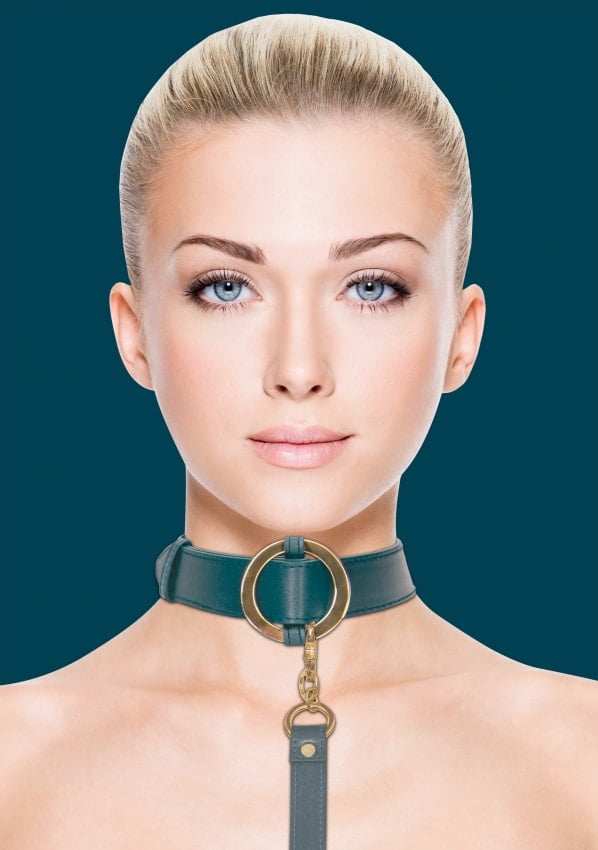 Ouch Halo - Luxe Collar met Riem - Groen