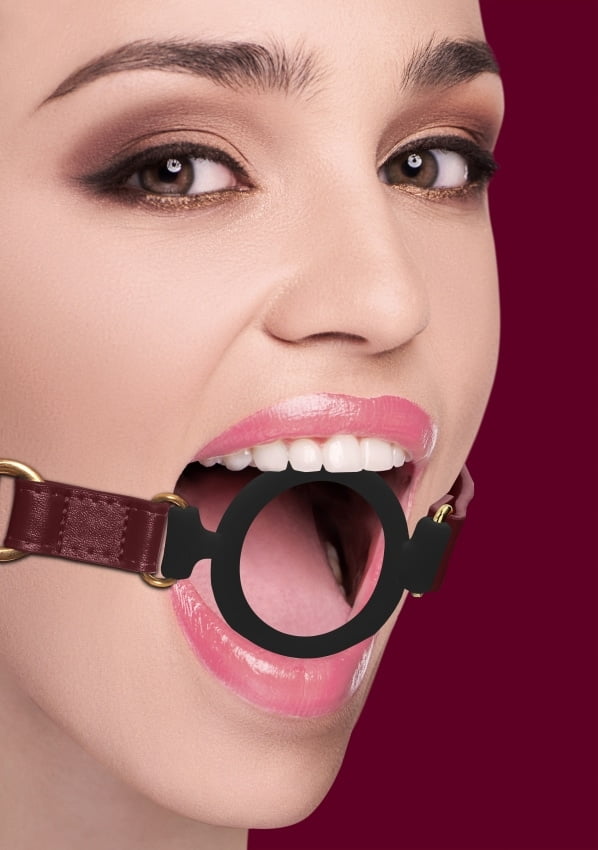 Ouch Halo - Silicone Open Ring Gag - Burgundy