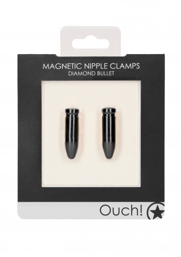Ouch - Magnetische Tepelklemmen - Bullet - Zwart