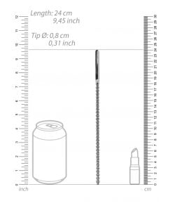 Ouch - RVS Geribbelde dilator - 8mm