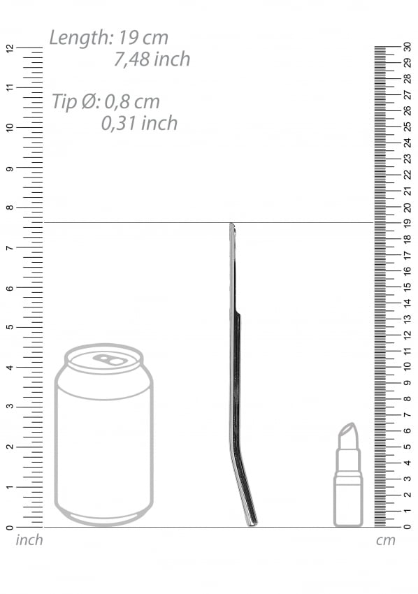 Ouch - RVS Urethral Sounding Dilator - 8mm