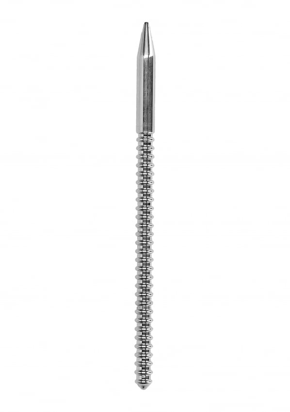 Ouch - Roestvrij Stalen Geribbelde Sound / Dilator - 7.7 mm