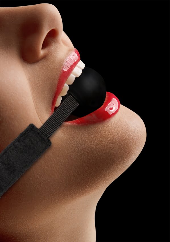 Ouch - Siliconen Ball Gag verstelbaar - Zwart