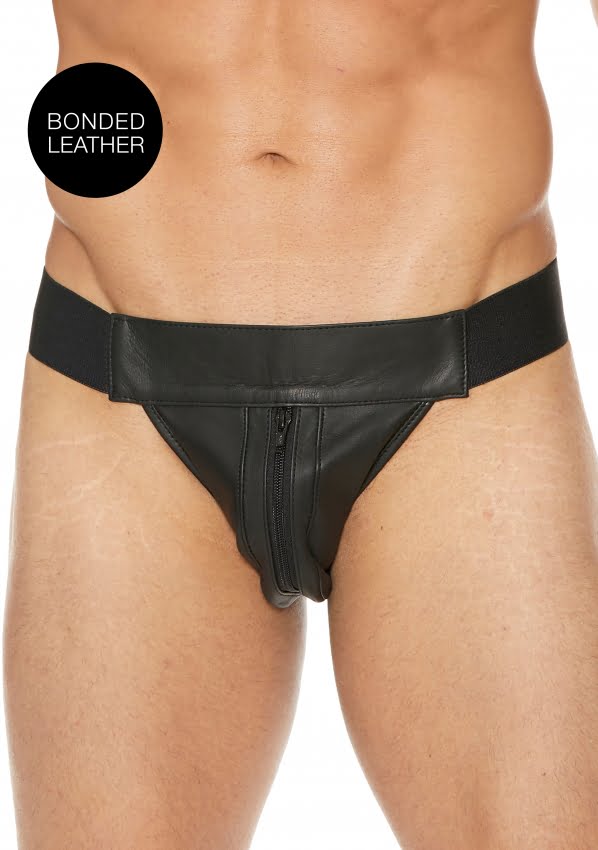 Ouch - Stoere Jockstrap met Rits - Zwart