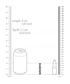 Ouch - Urethral Sounding - Geribbelde Holle Penis Plug 11 mm