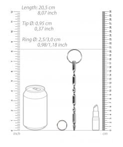 Ouch - Urethral Sounding - Geribbelde dilator - 9.5 mm