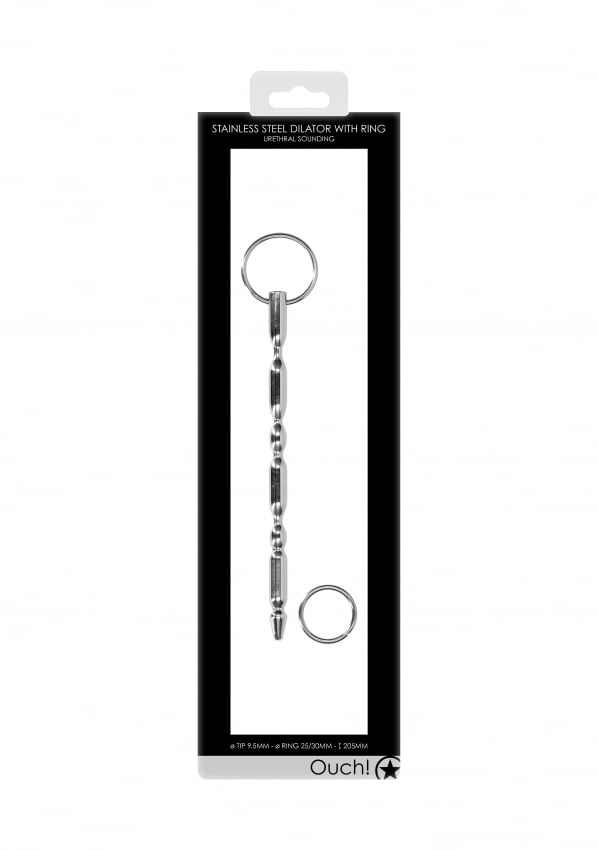 Ouch - Urethral Sounding - Geribbelde dilator - 9.5 mm