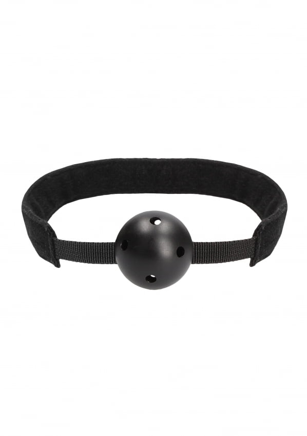 Ouch - Verstelbare Ball Gag met gaten - Zwart